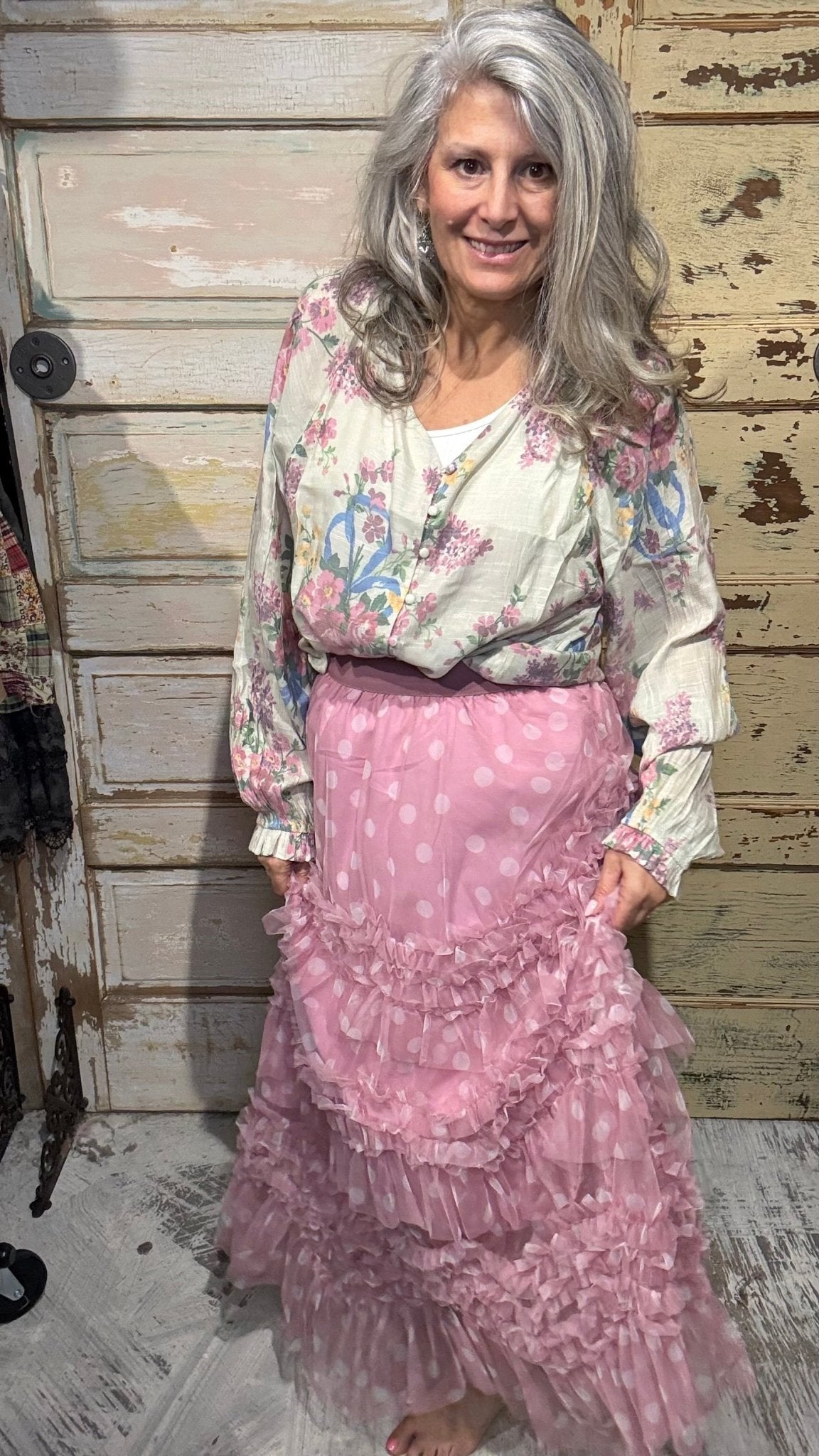 Porch Swing and Polka Dots Tulle Skirt - Vintage Vault Boutique