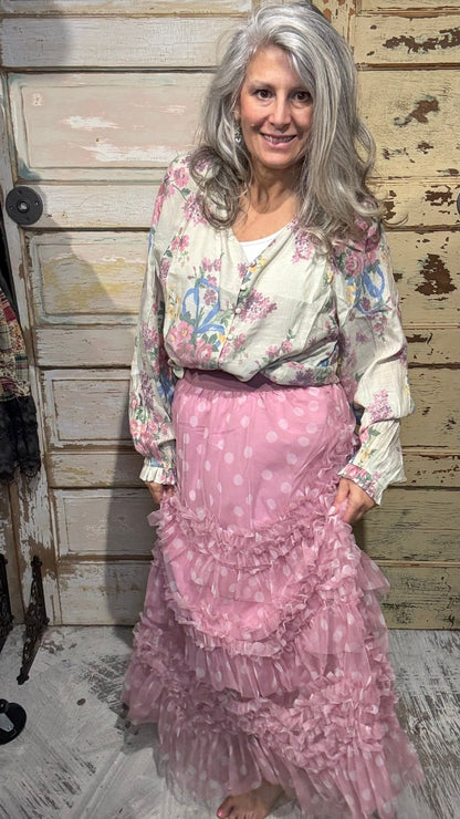 Porch Swing and Polka Dots Tulle Skirt - Vintage Vault Boutique