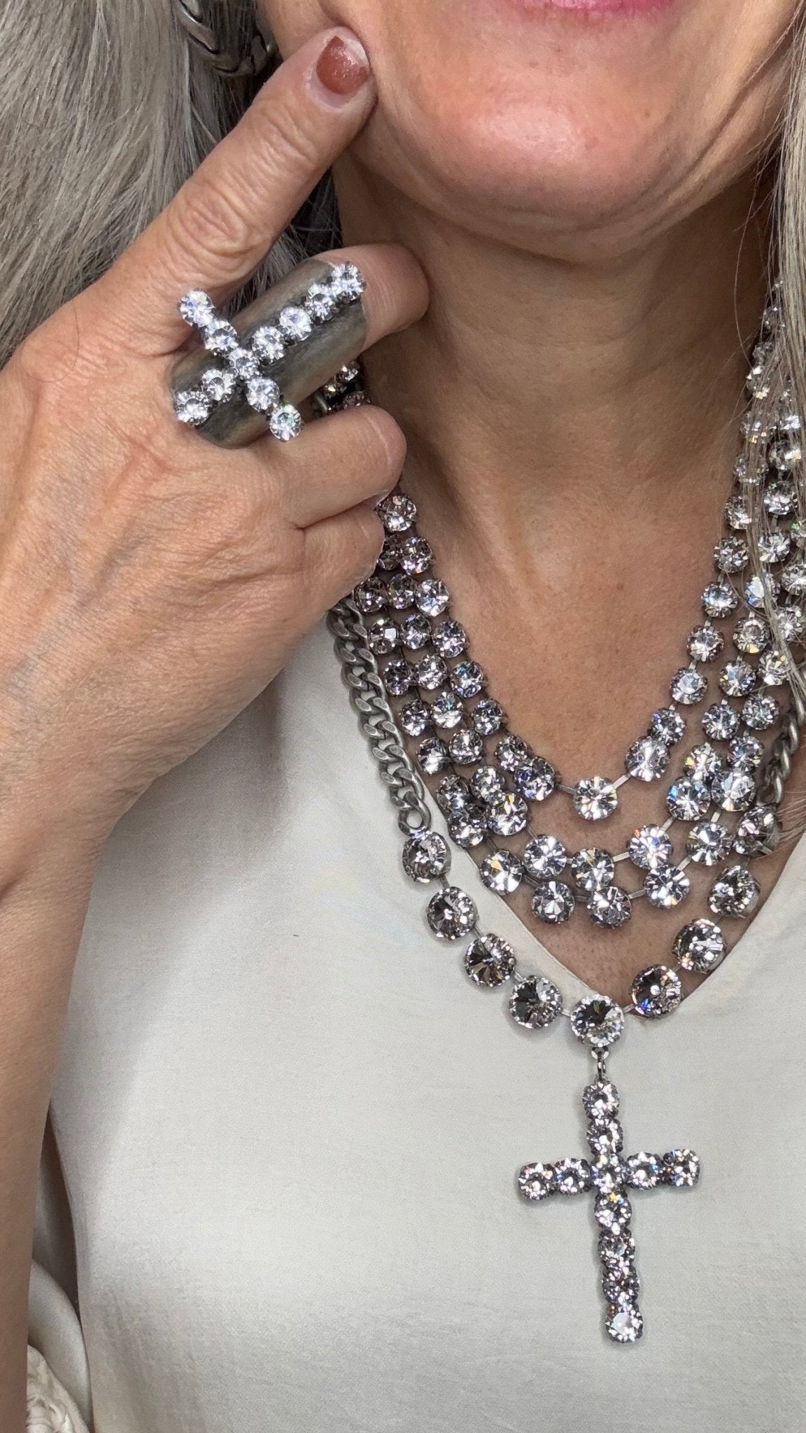 Sofitella Necklace in Antique Silver - Vintage Vault Boutique