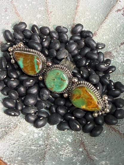 Triple Turquoise Stone Ring - Vintage Vault Boutique