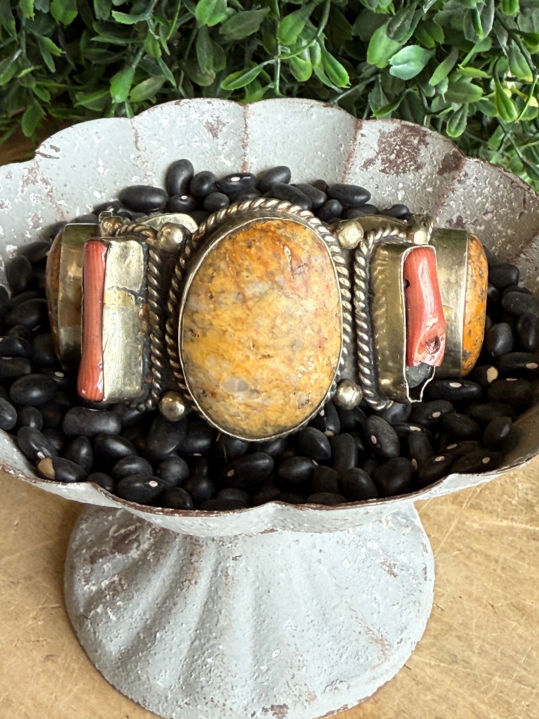 Large Mixed Stone Cuff