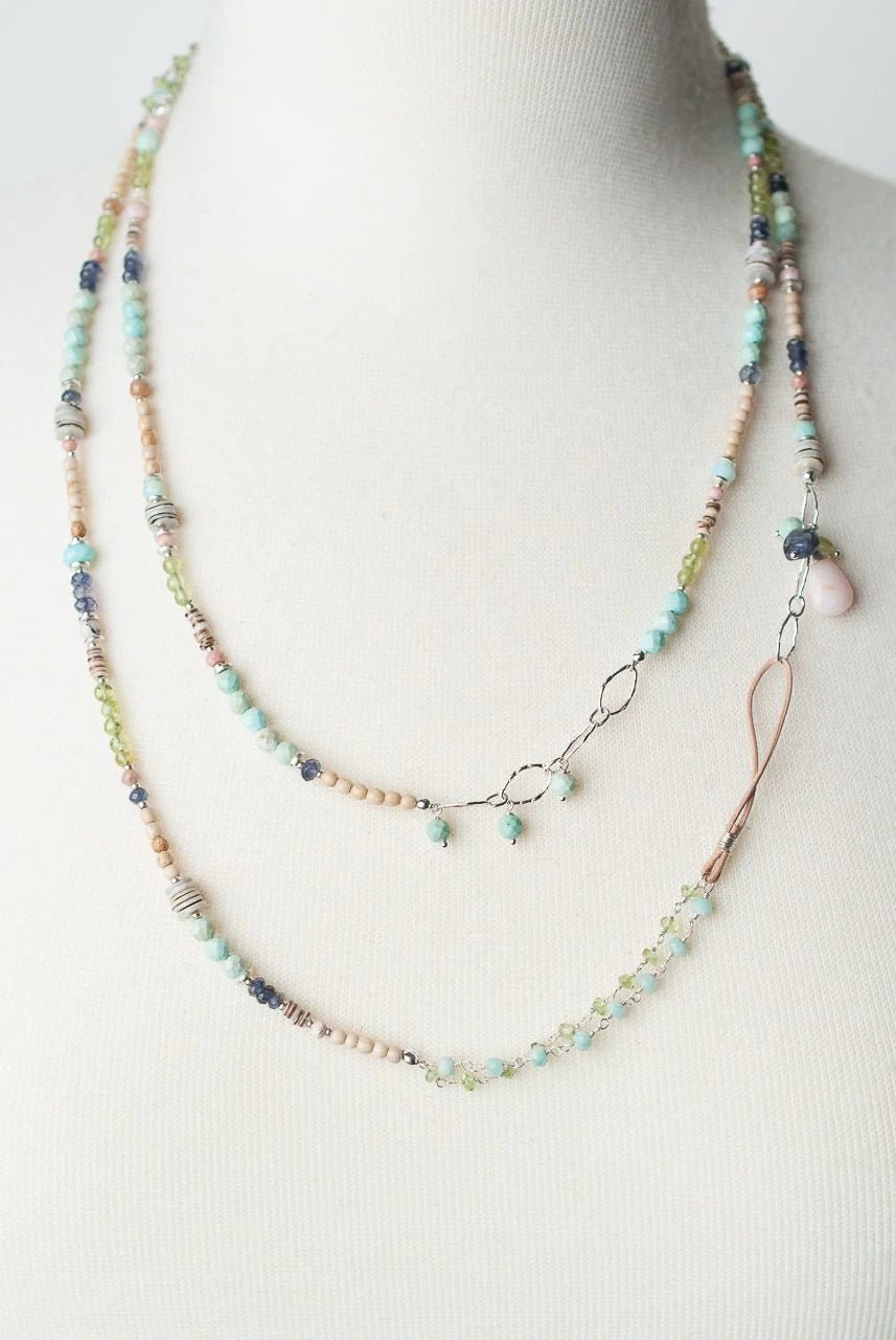 Fresh Air Long Beaded Layering Necklace N04 - Vintage Vault Boutique