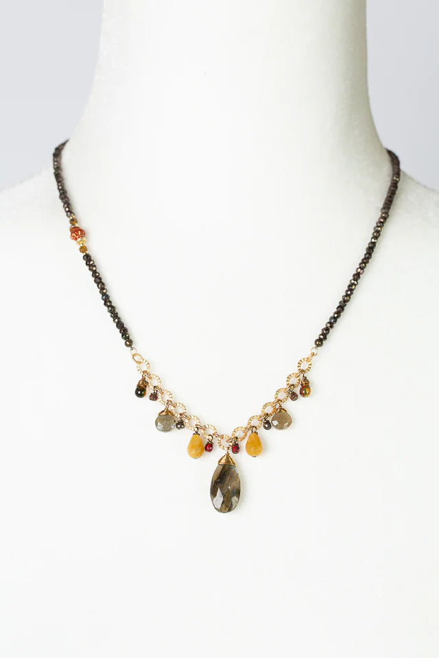 Fireside Statement Necklace N023