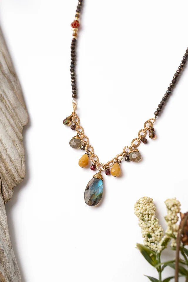 Fireside Statement Necklace N023 - Vintage Vault Boutique