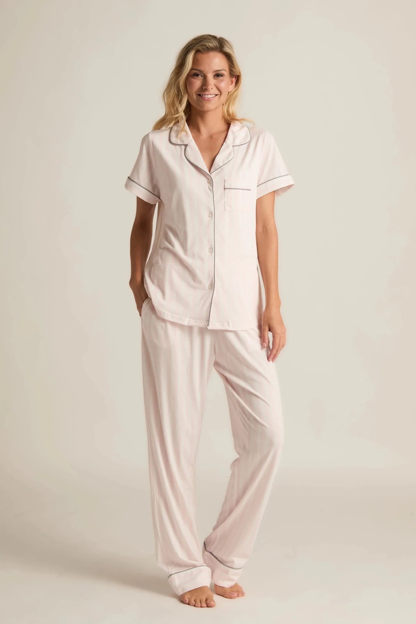Lucy Pink Stripe Pants - Vintage Vault Boutique