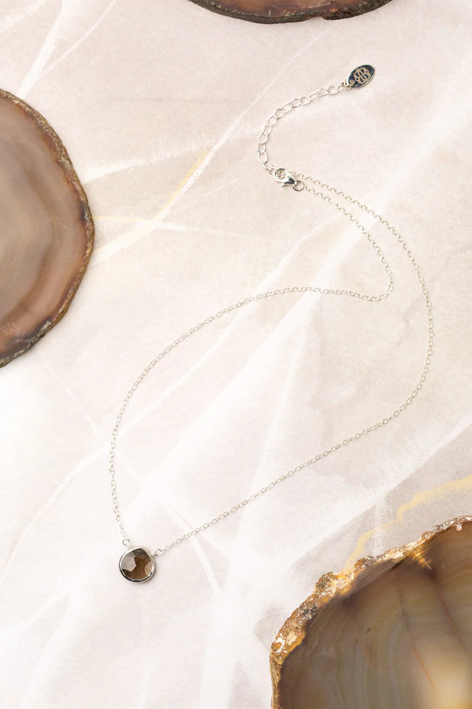 Favorites Smokey Quartz Simple Necklace N029