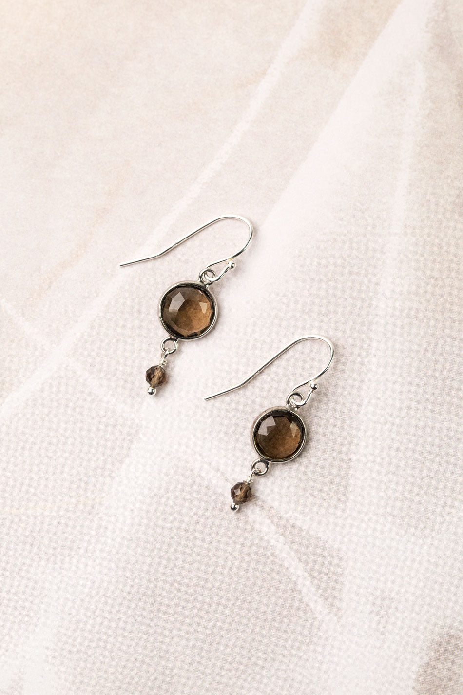 Favorites Silver Smokey Quartz Dangle Earrings