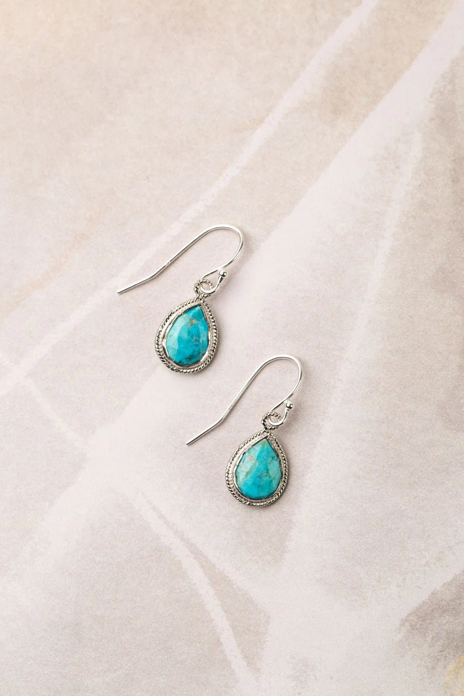 Favorites Turquoise Simple Earrings E032S - Vintage Vault Boutique