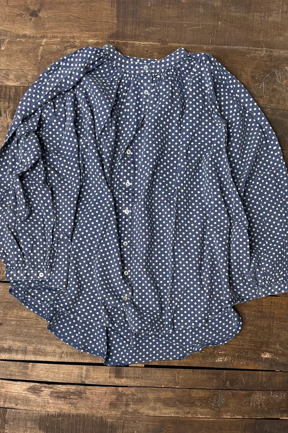 Sweet Nothings Top - Navy Dot
