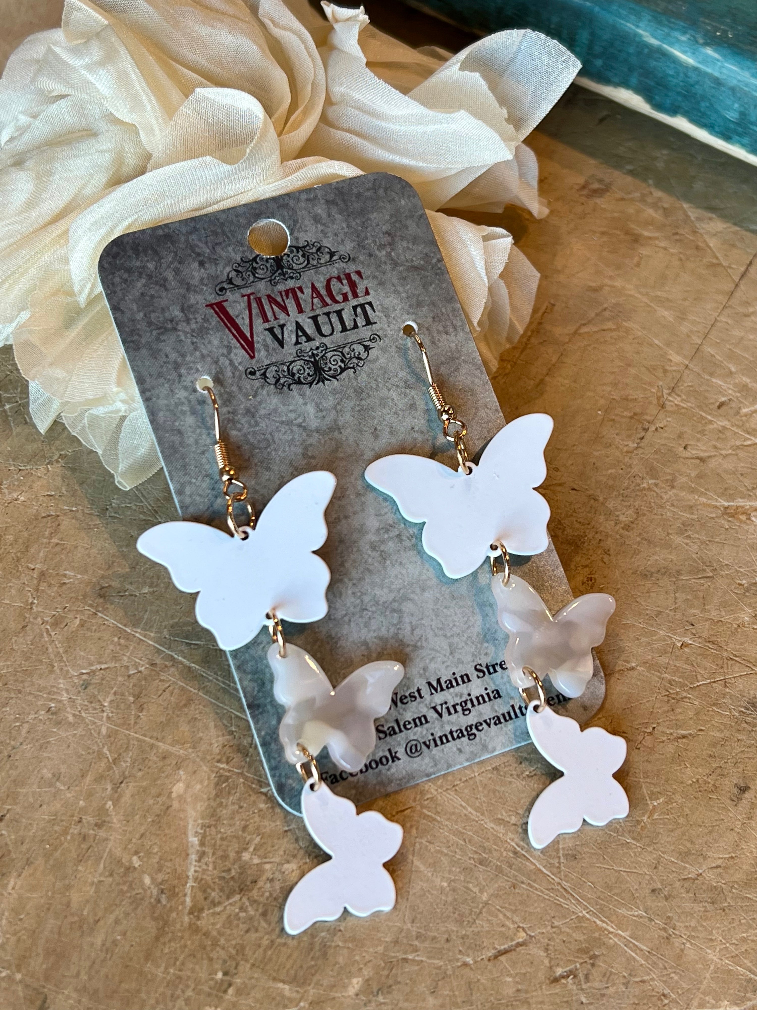 Butterfly Drop Earrings