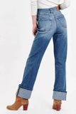 HOLLY Super High Rise Cuffed Straight Jean