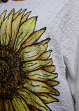Sunflower 3-Quarter Sleeve Waffle Top