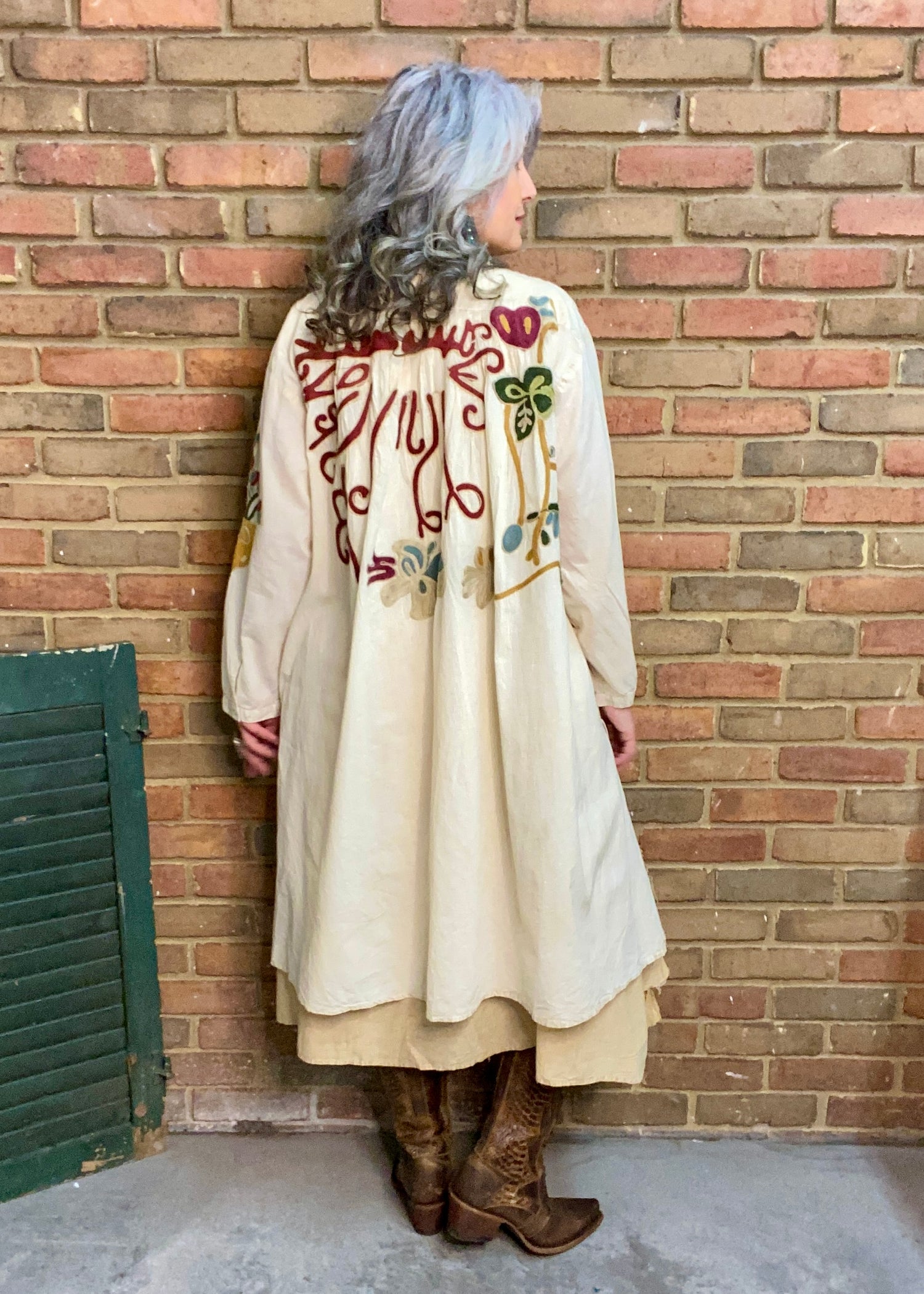 Floral Embroidery Hi Lo Tunic  