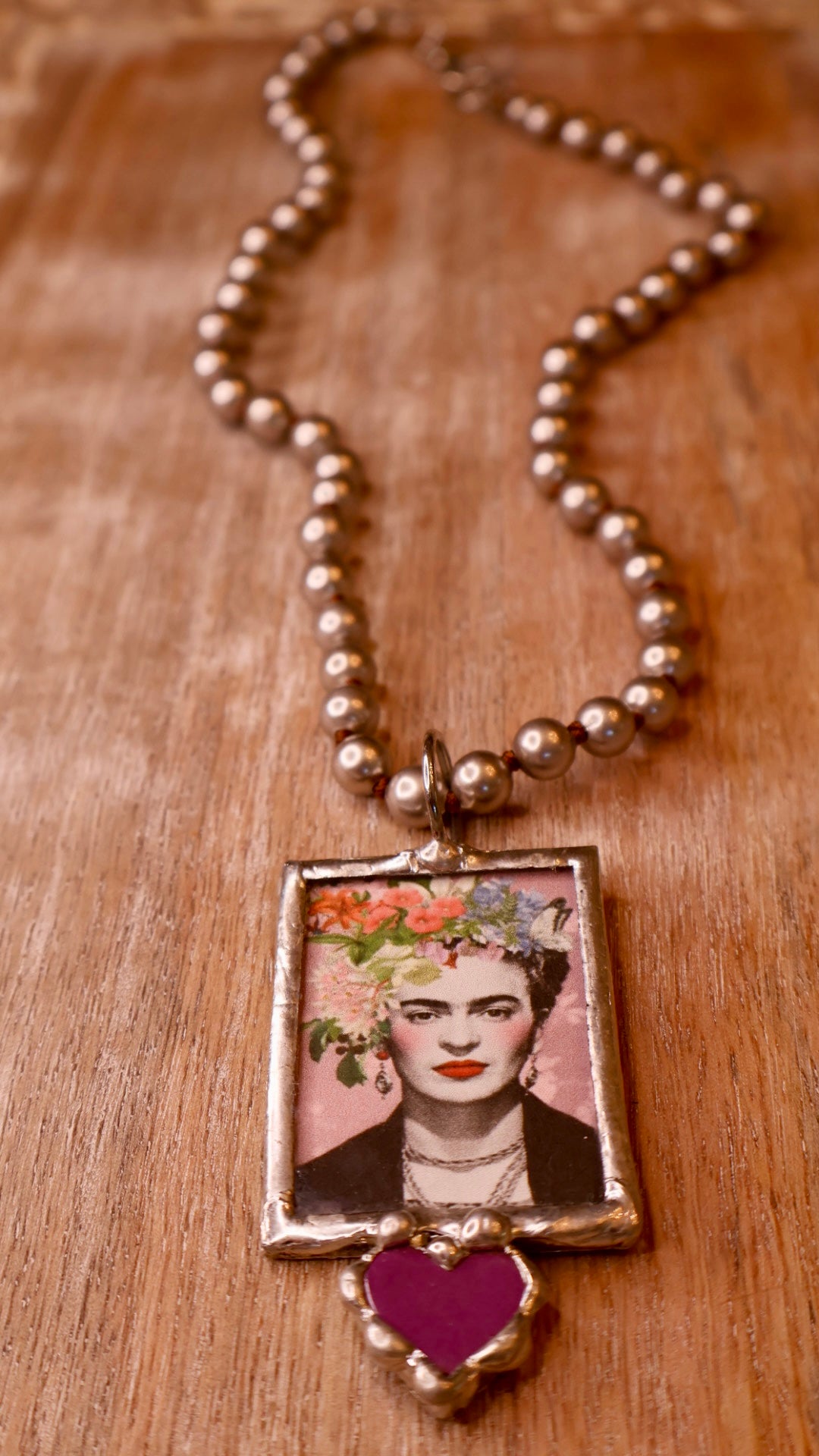 Frida with Heart Necklace