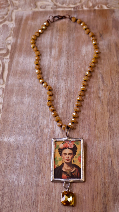 Frida with Crystal Necklace