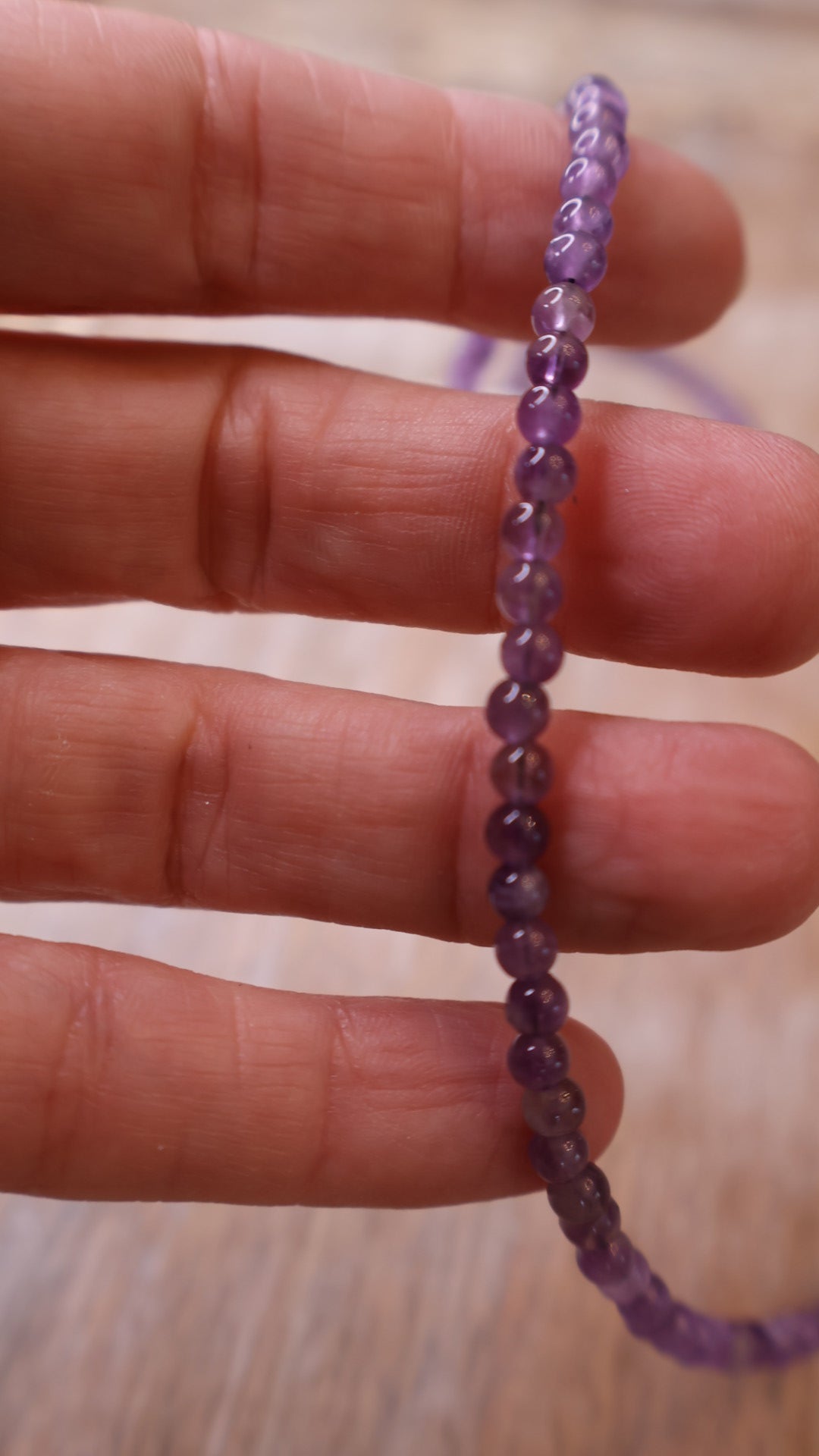 Lilac Amethyst Beaded Necklace