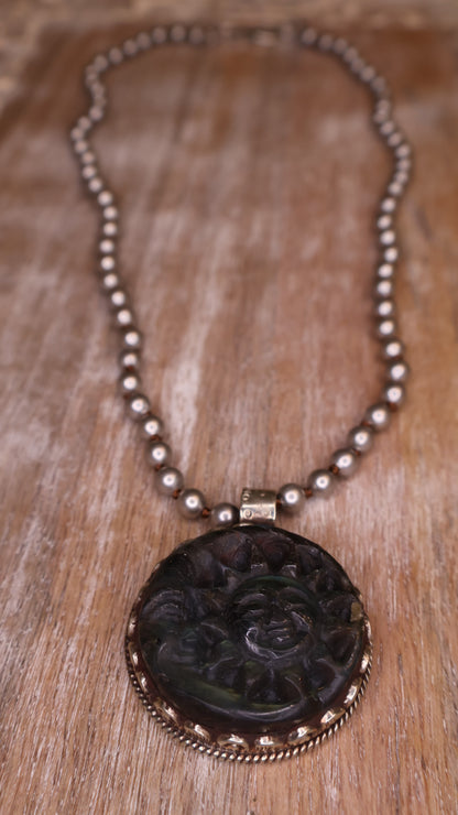 Labradorite Sun &amp; Moon Necklace