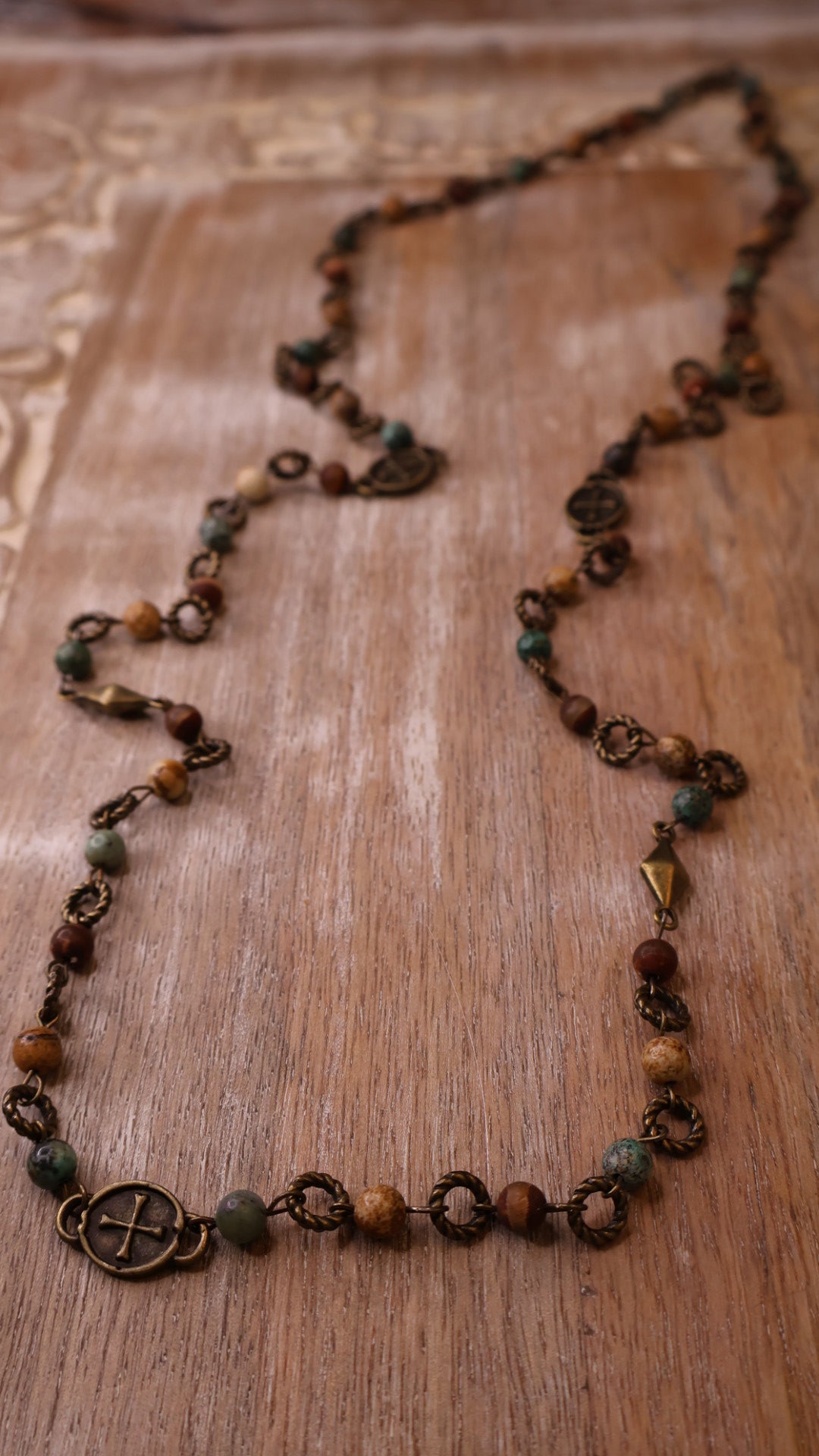 Mixed Stone and Metal Necklace