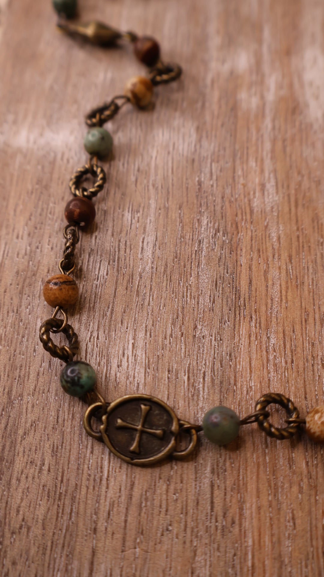 Mixed Stone and Metal Necklace