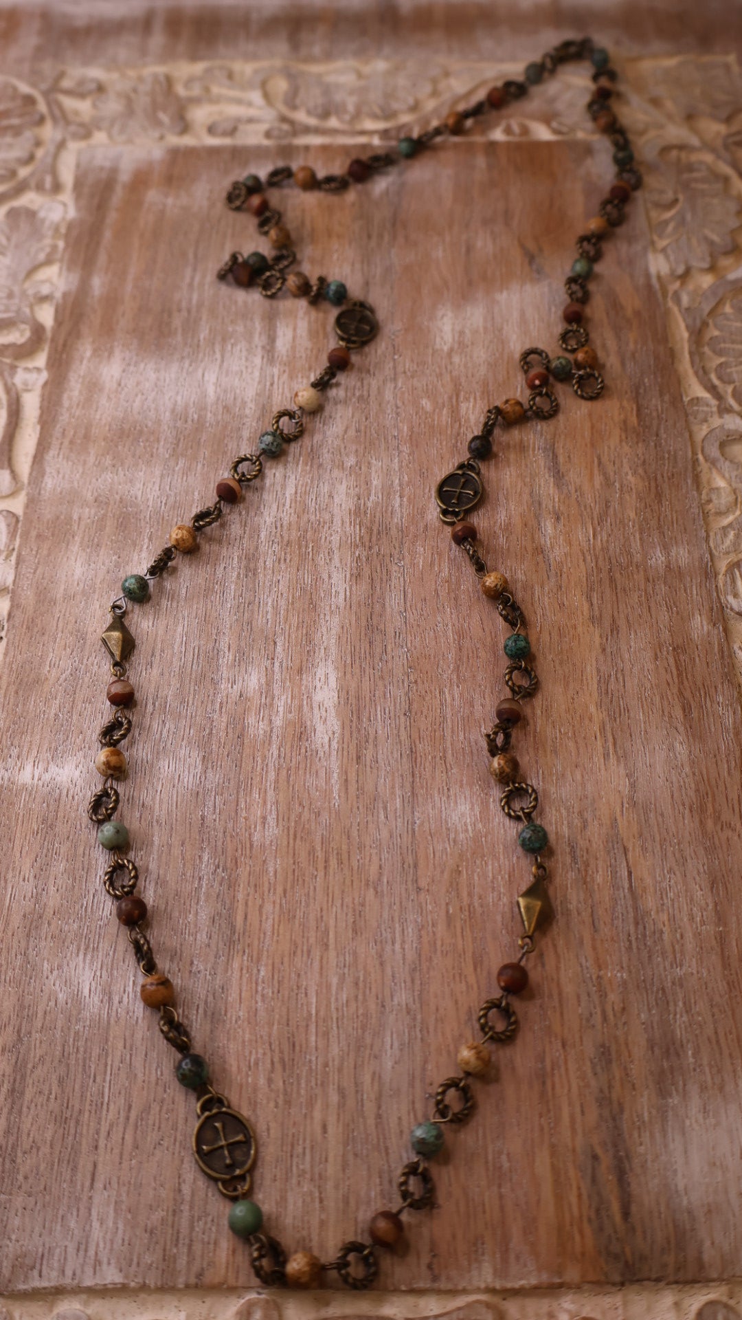 Mixed Stone and Metal Necklace