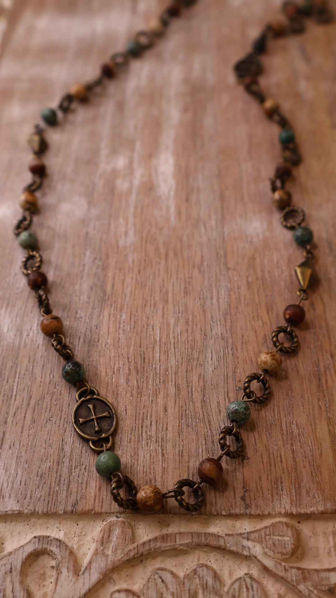 Mixed Stone and Metal Necklace