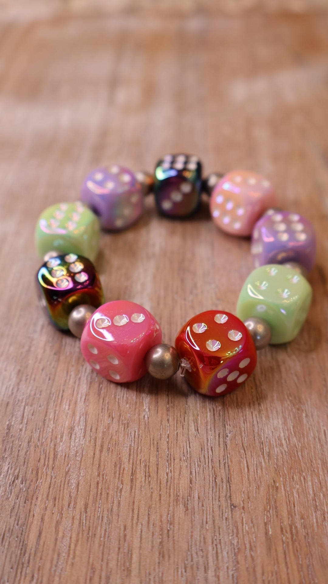 Rainbow Dice Bracelet