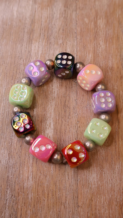 Rainbow Dice Bracelet