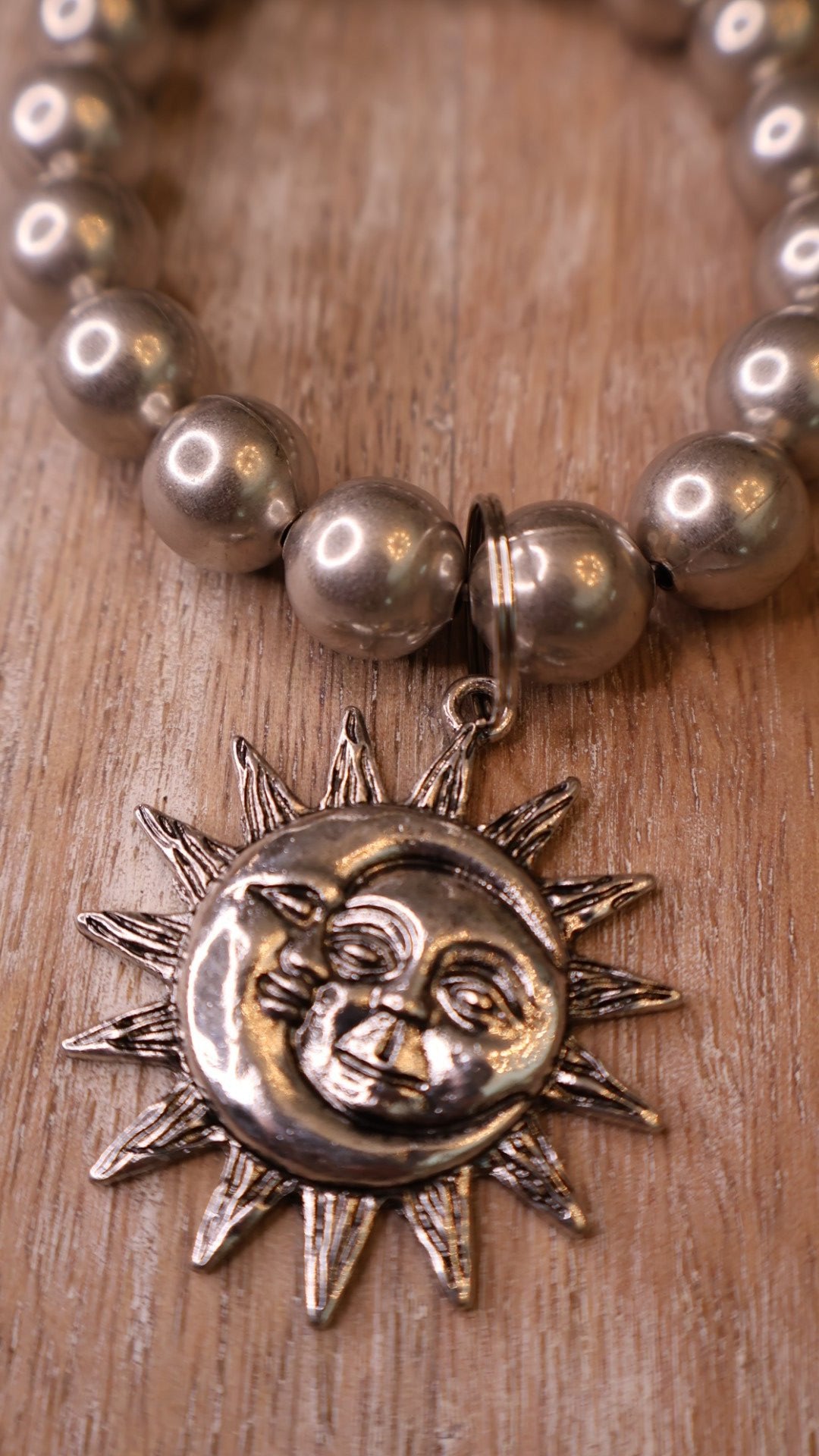 Silver Sun &amp; Moon Bracelet