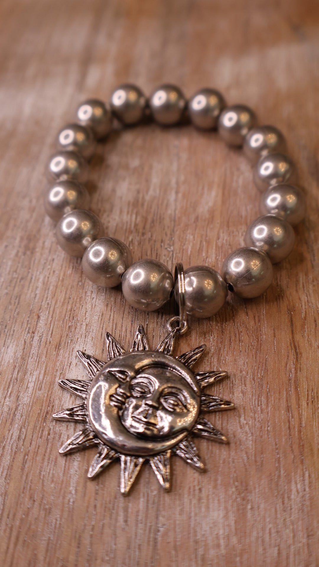 Silver Sun &amp; Moon Bracelet