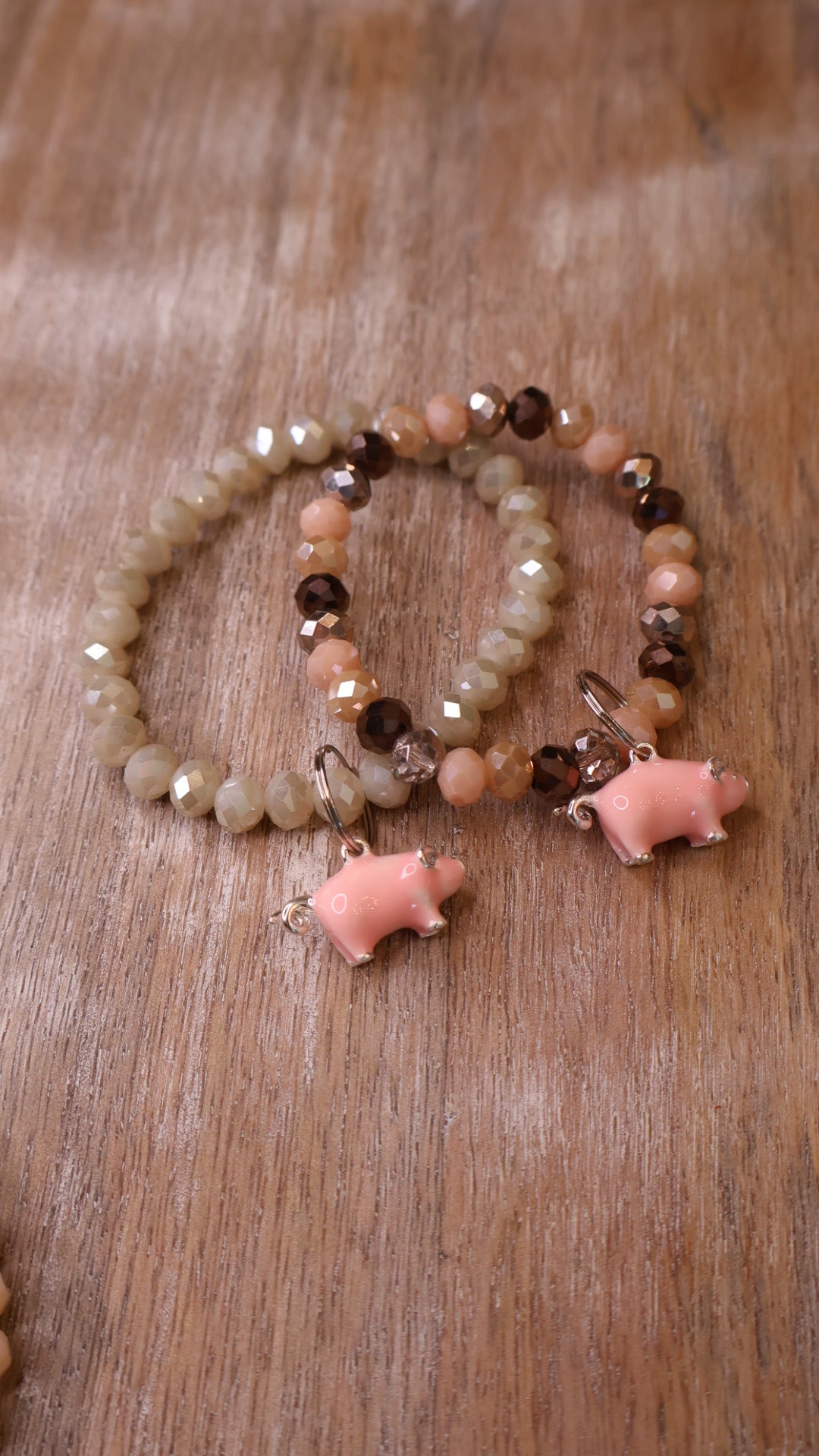 Enamel Pig Bracelet