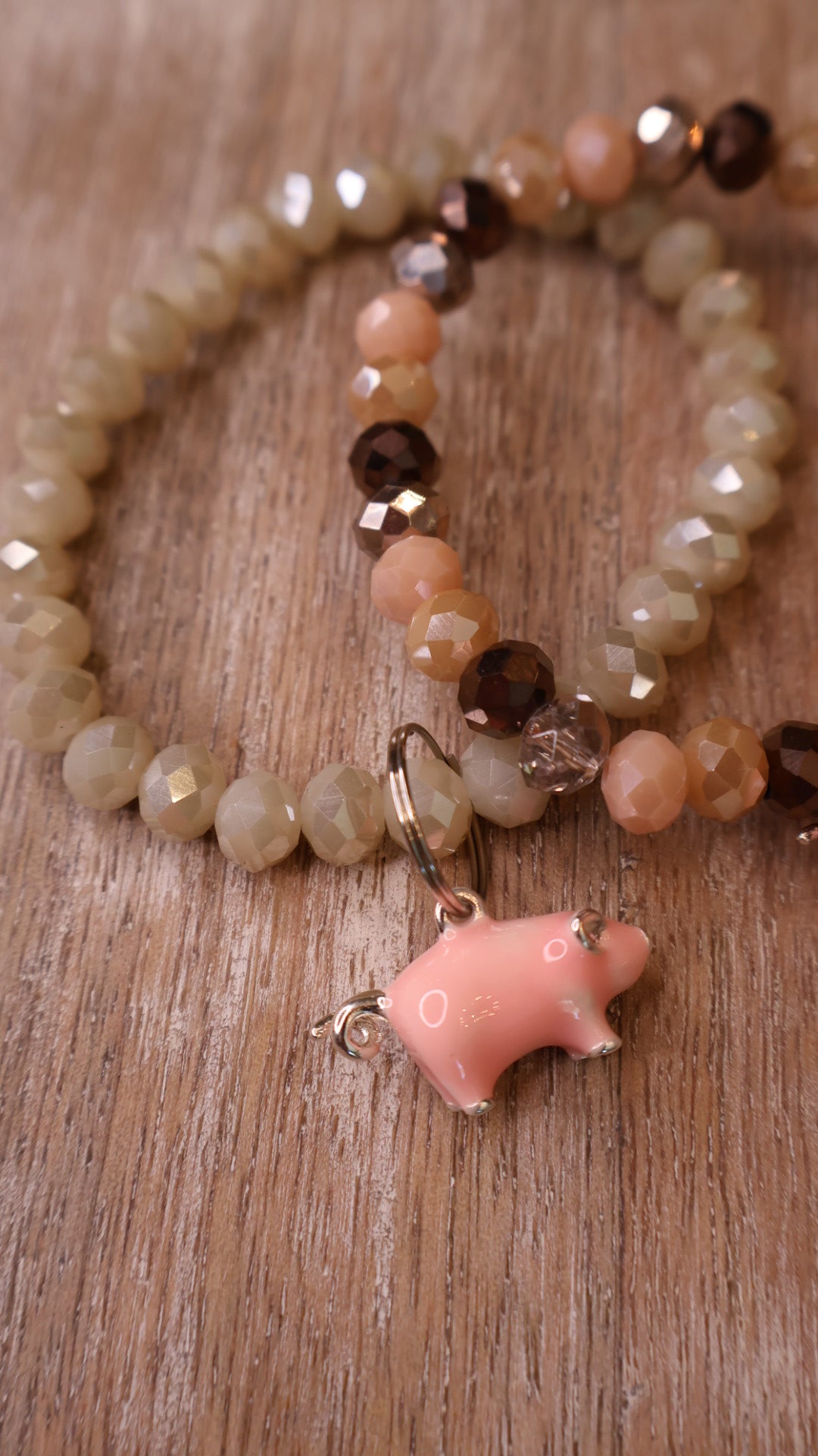 Enamel Pig Bracelet