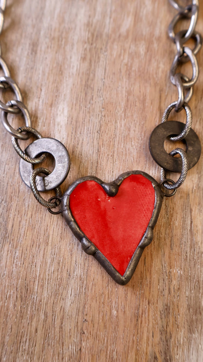 Ceramic Heart Necklace