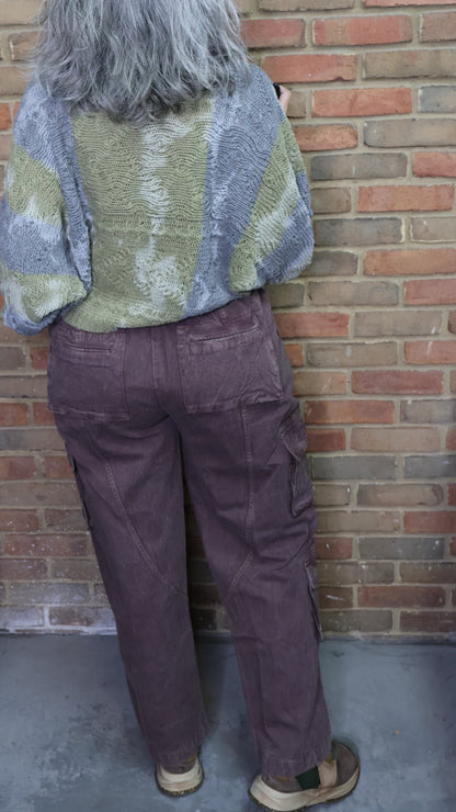 Plum Cargo Pants 