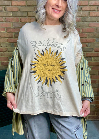 Restless Spirit Sun T-Shirt  ONE SIZE