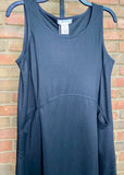 Black Tank Dress with Front Pockets #491