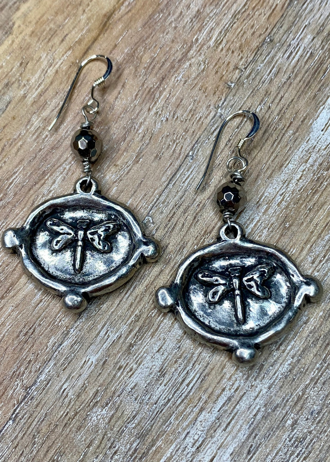 Silver Dragonfly Earrings