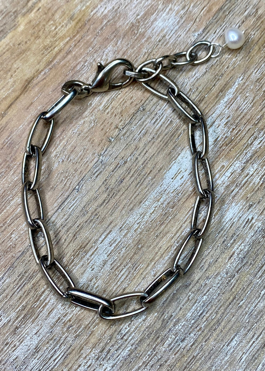 Simple Silver Paperclip Chain Bracelet