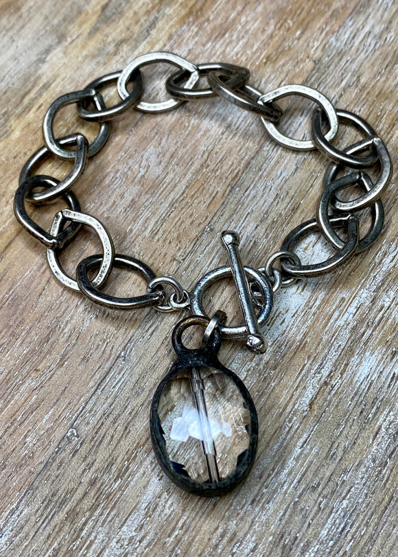 Crystal Toggle Chain Bracelet