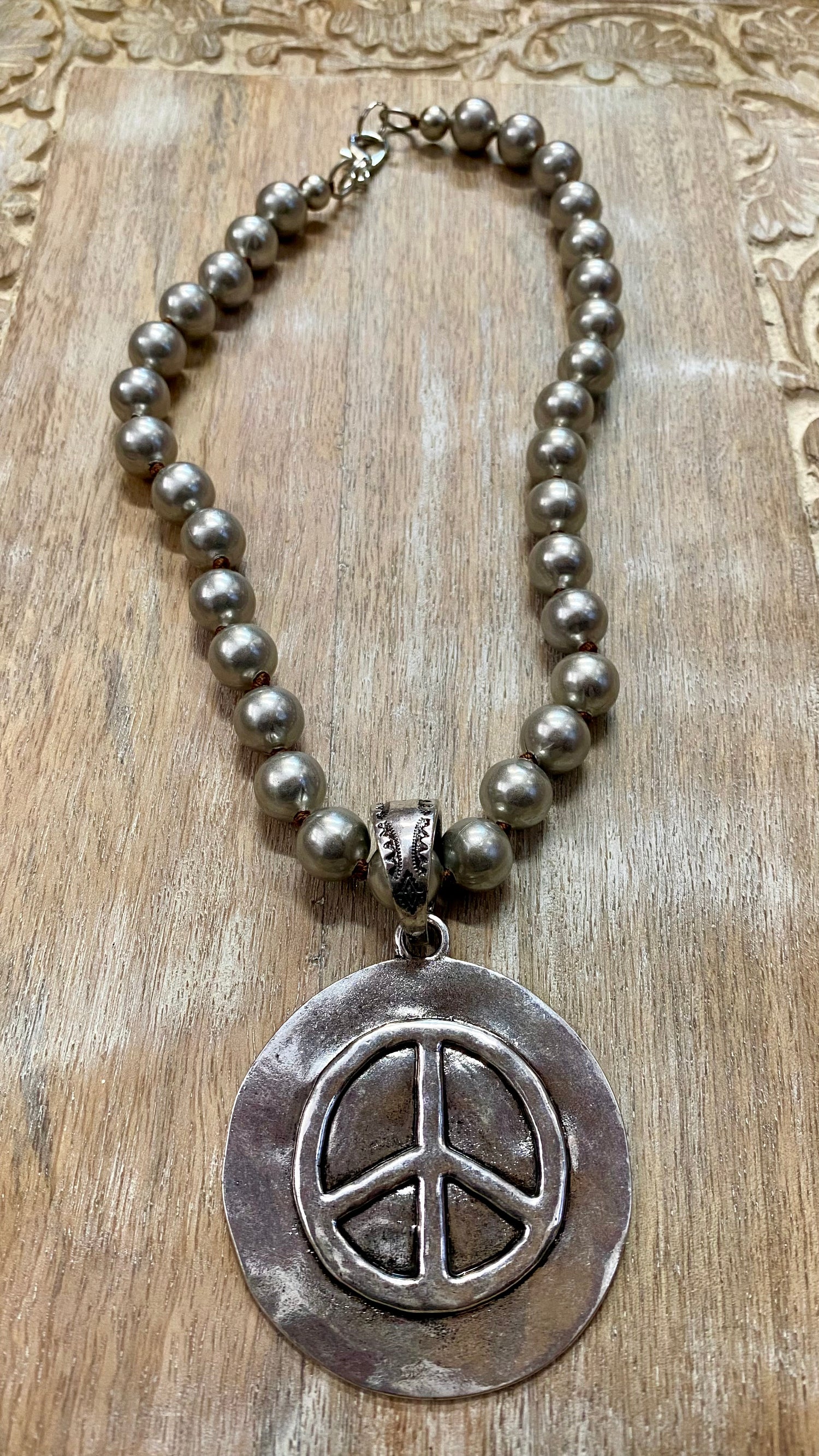 Silver Peace Necklace