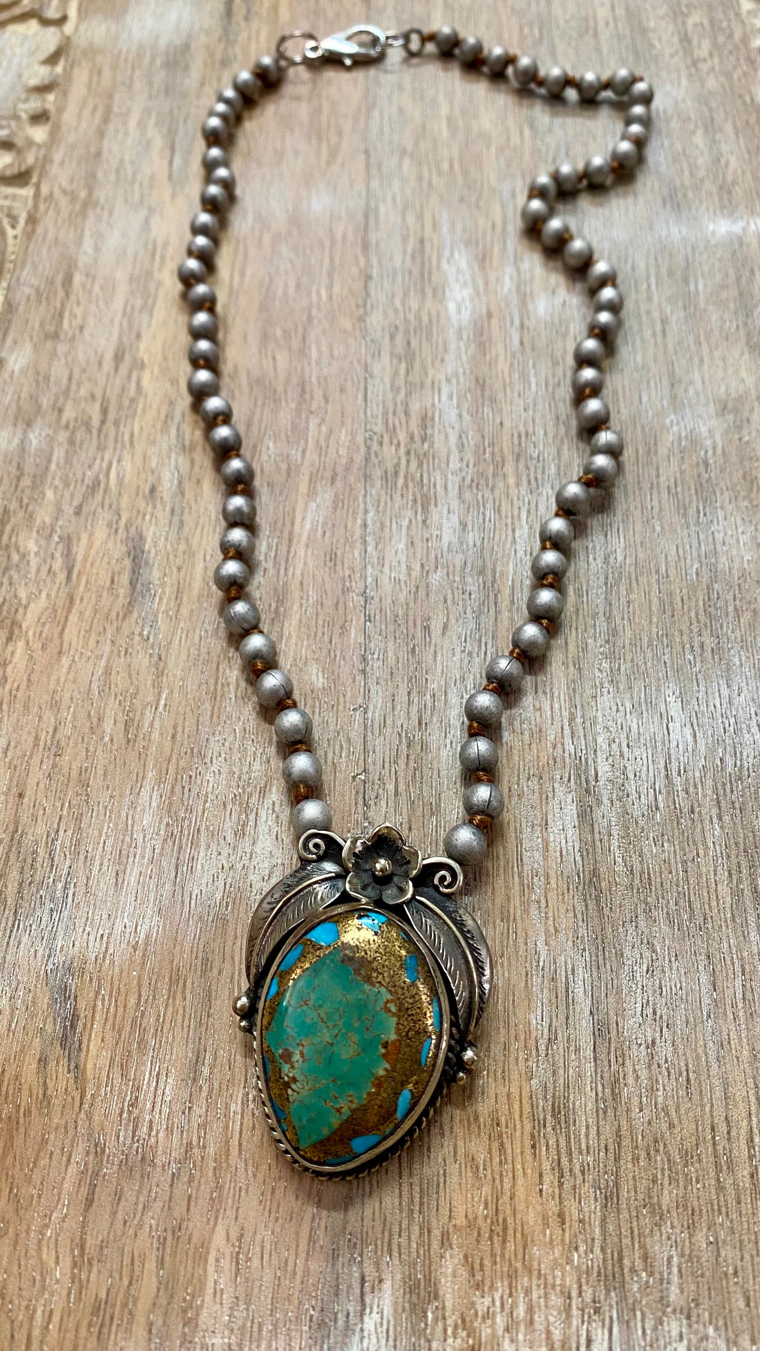 Turquoise and Pyrite Necklace