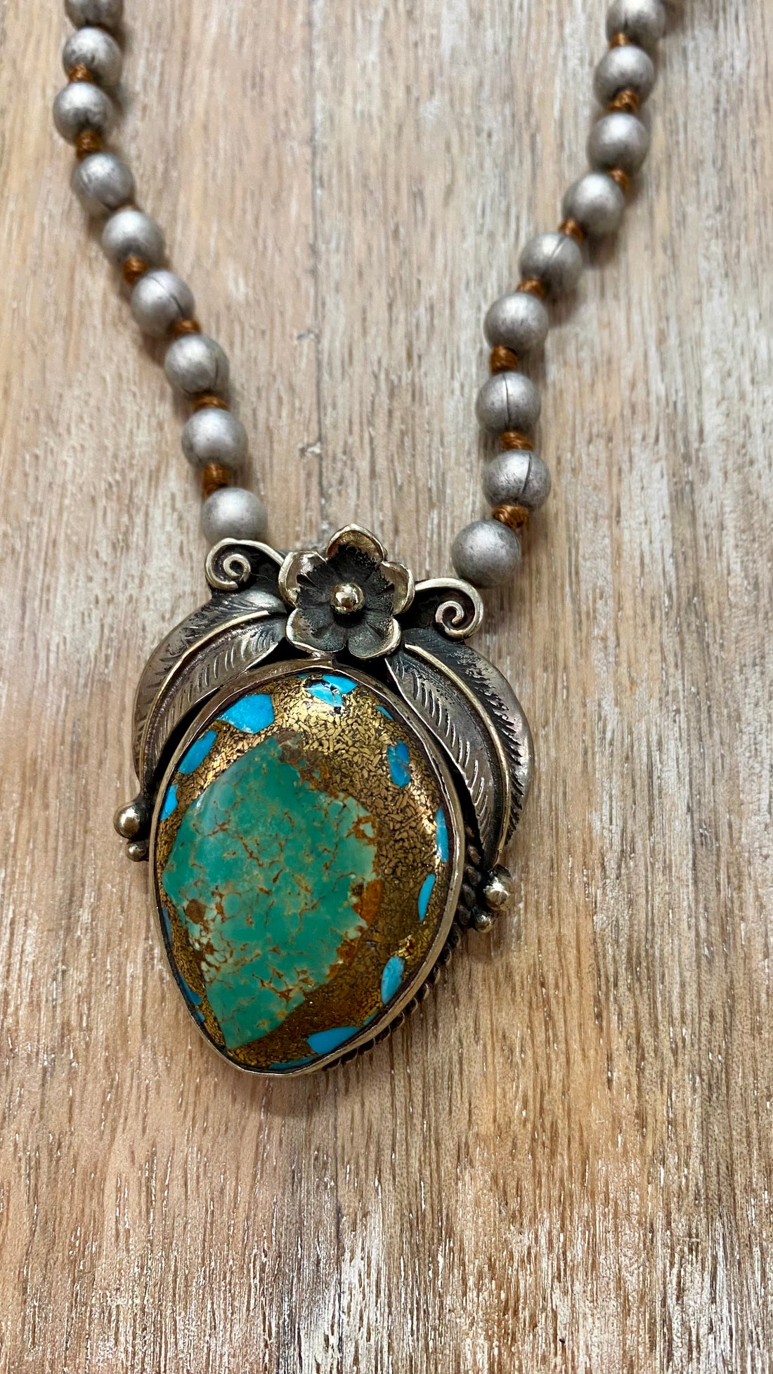 Turquoise and Pyrite Necklace