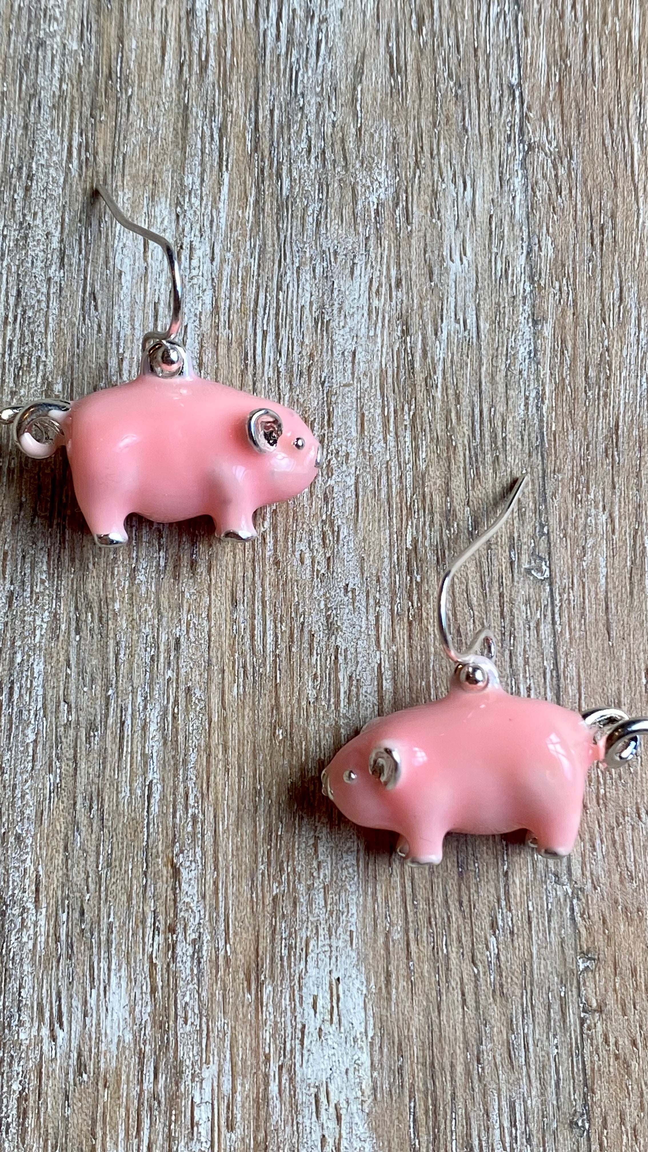 Enamel Pig Earrings