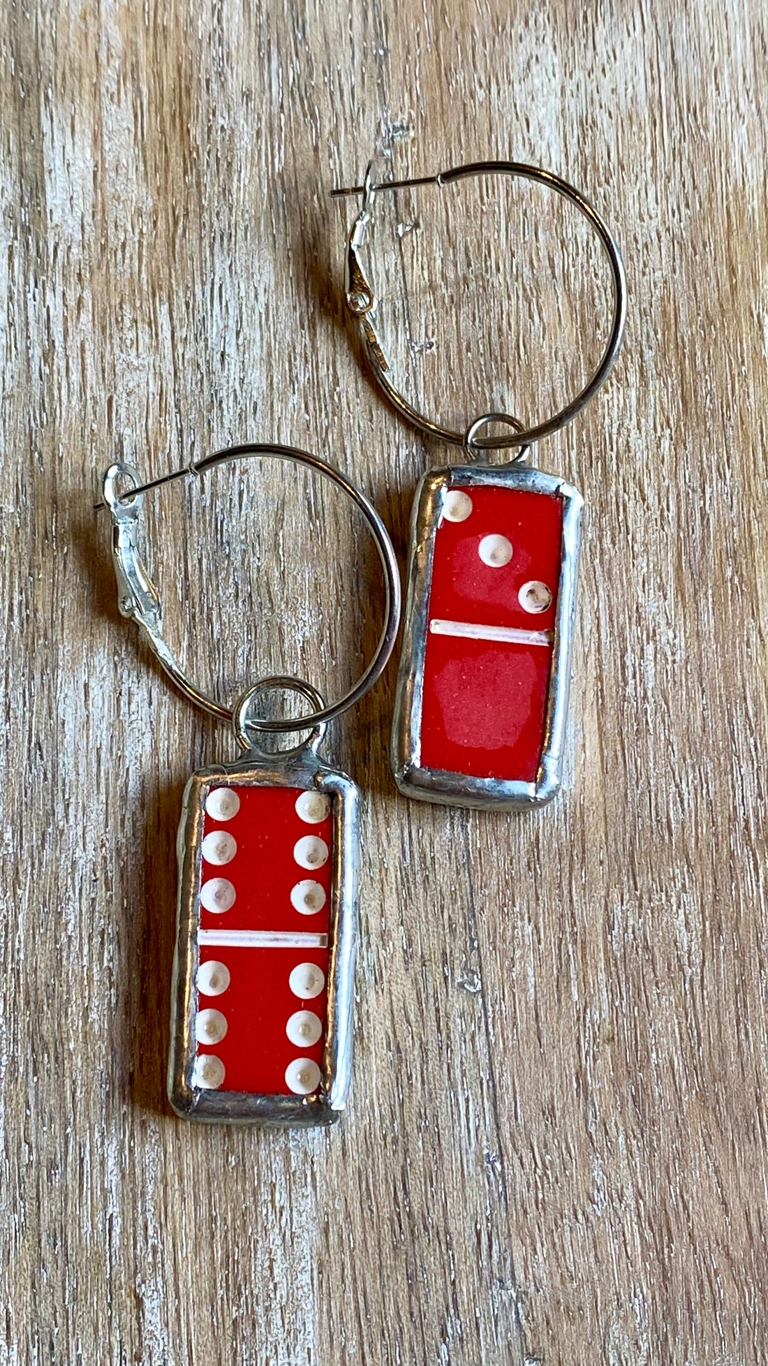 Red Domino Earrings