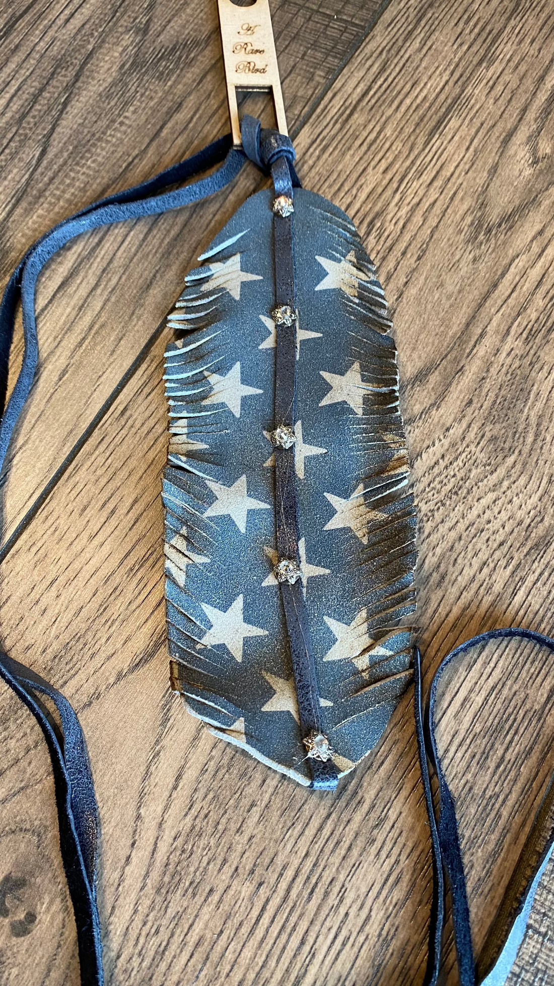 Blue Star Feather Hat Band