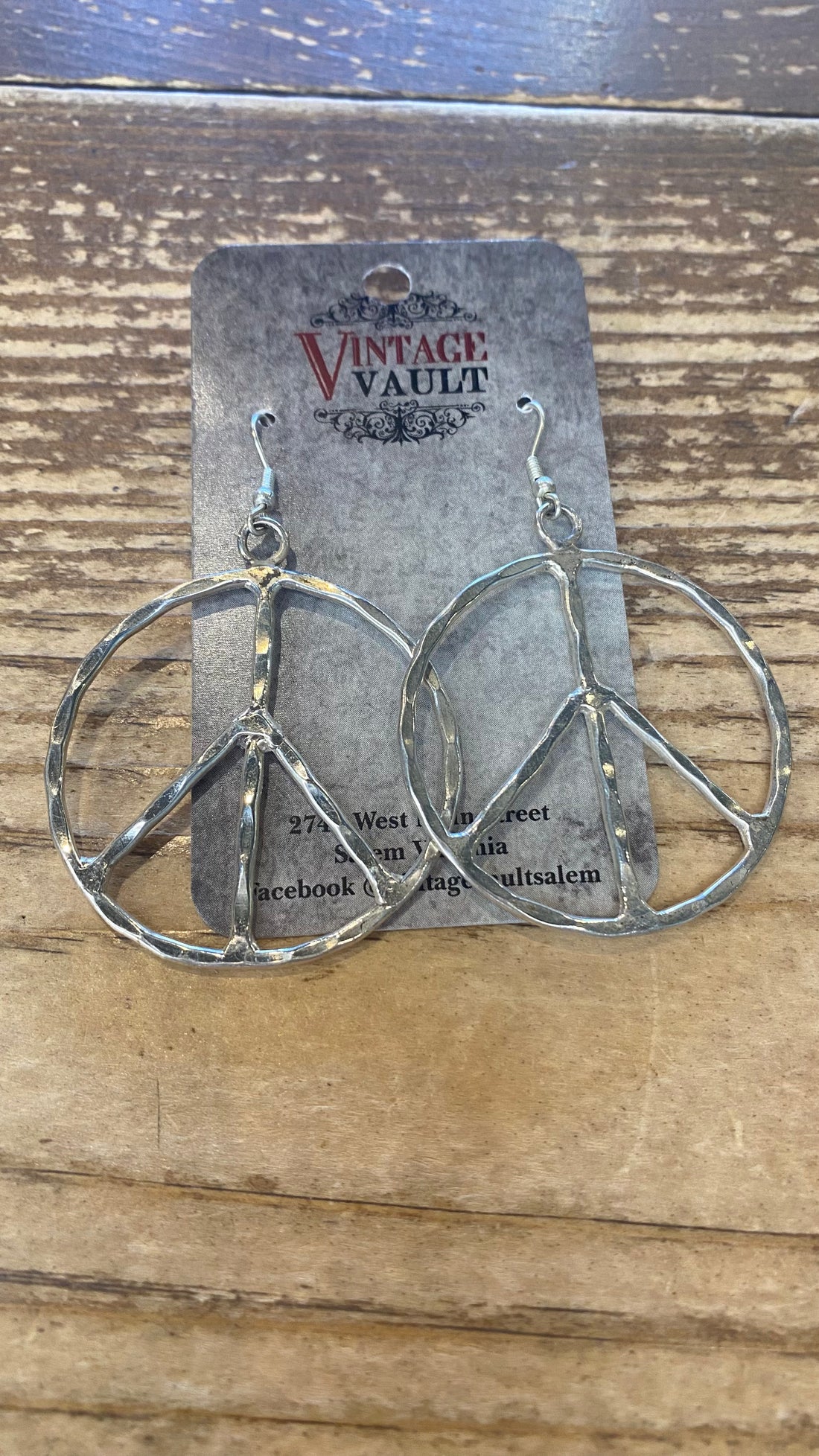 Silver Peace Earring