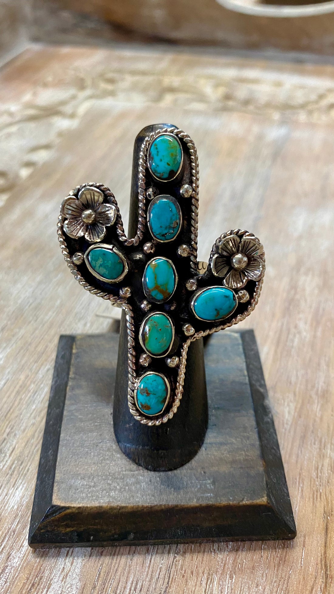 Turquoise Cactus Ring