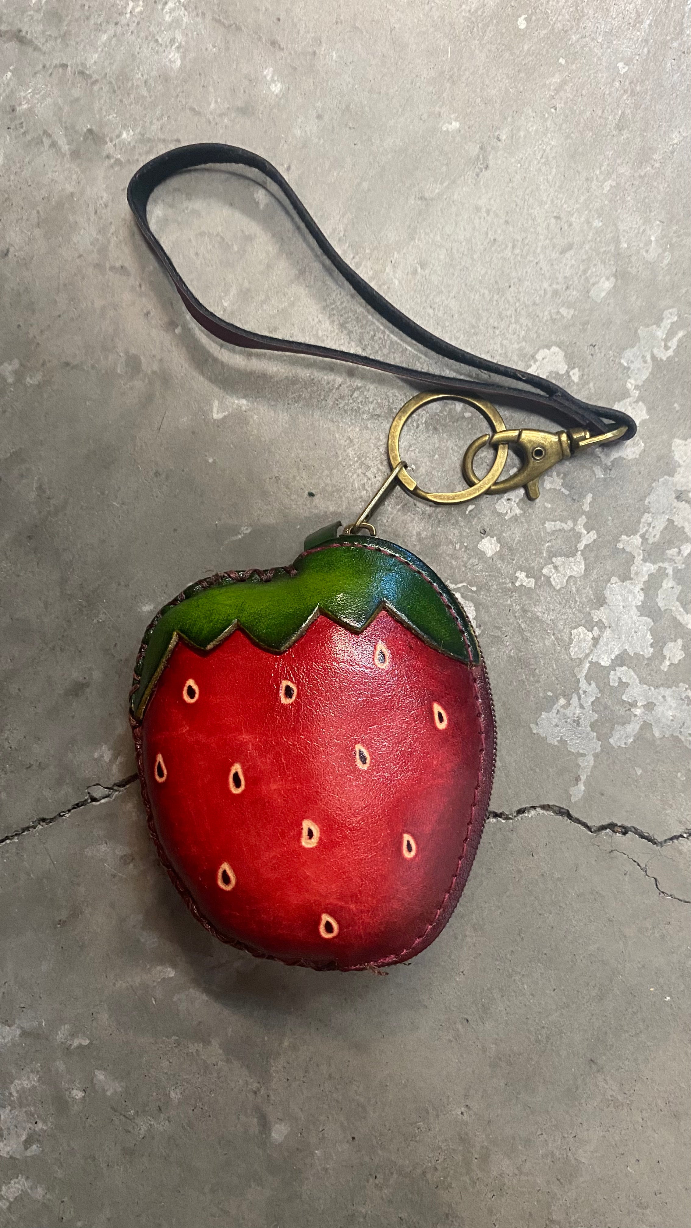 Strawberry Coin Purse Wristlet 