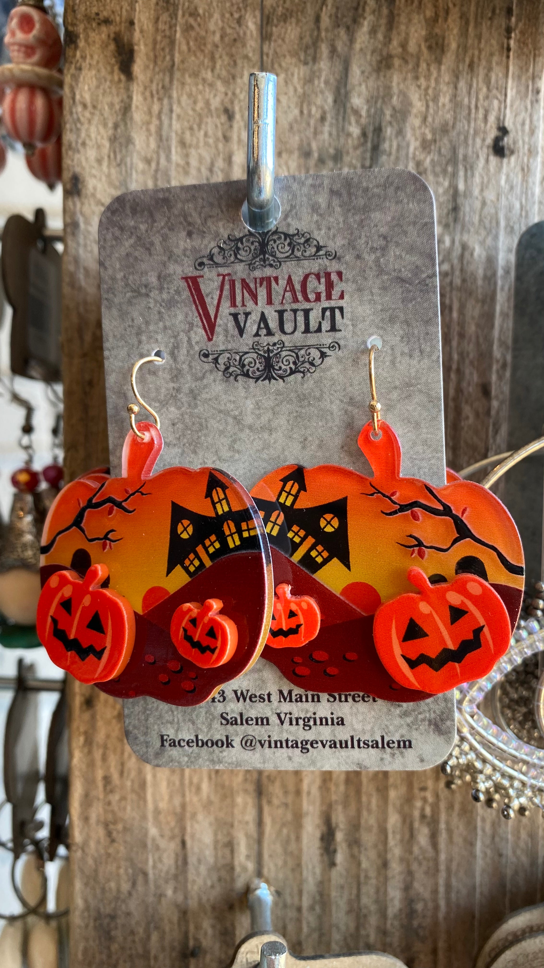 Haunted Pumpkin Earring