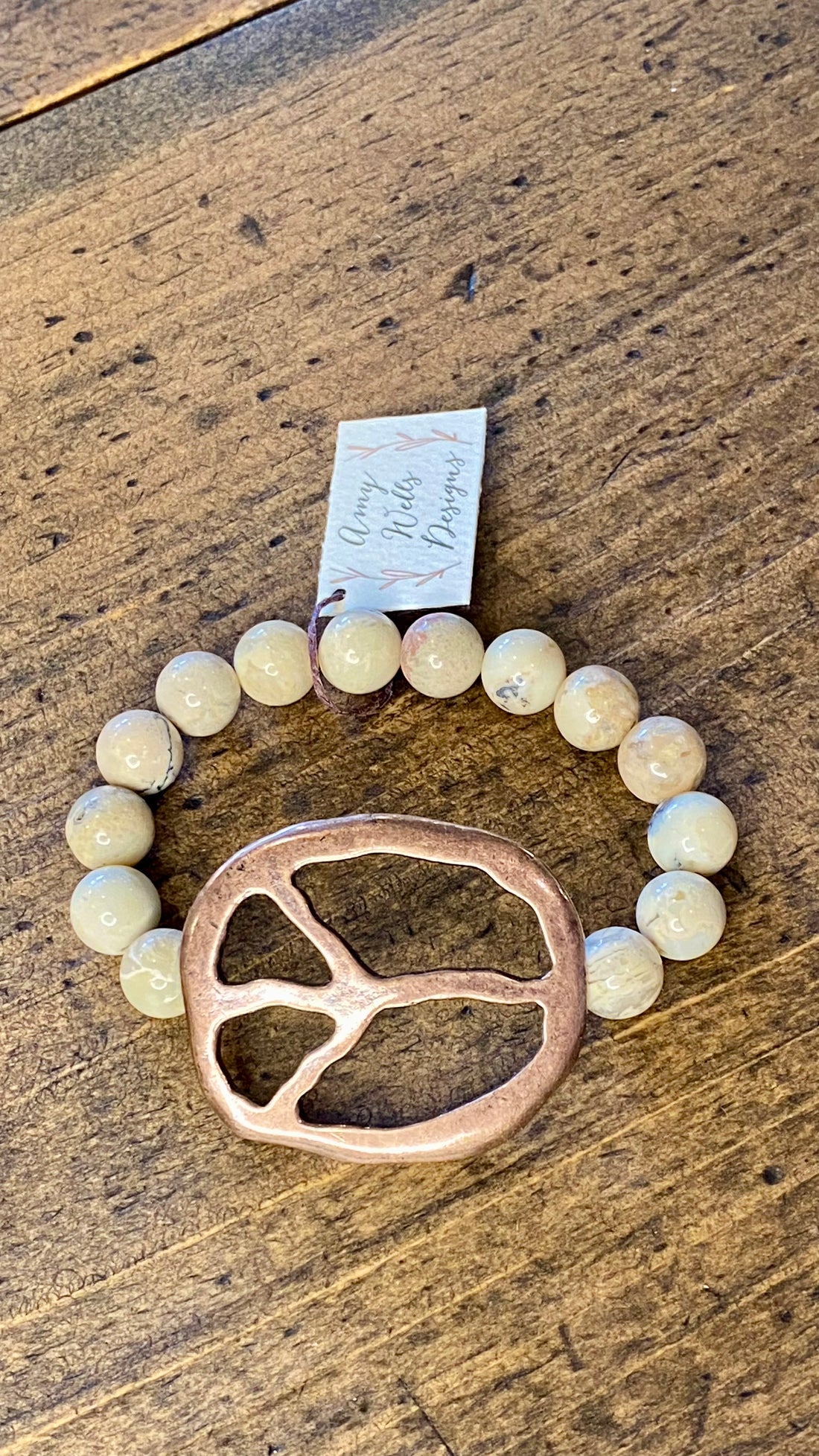 Bronze Peace Bracelet - African Opal