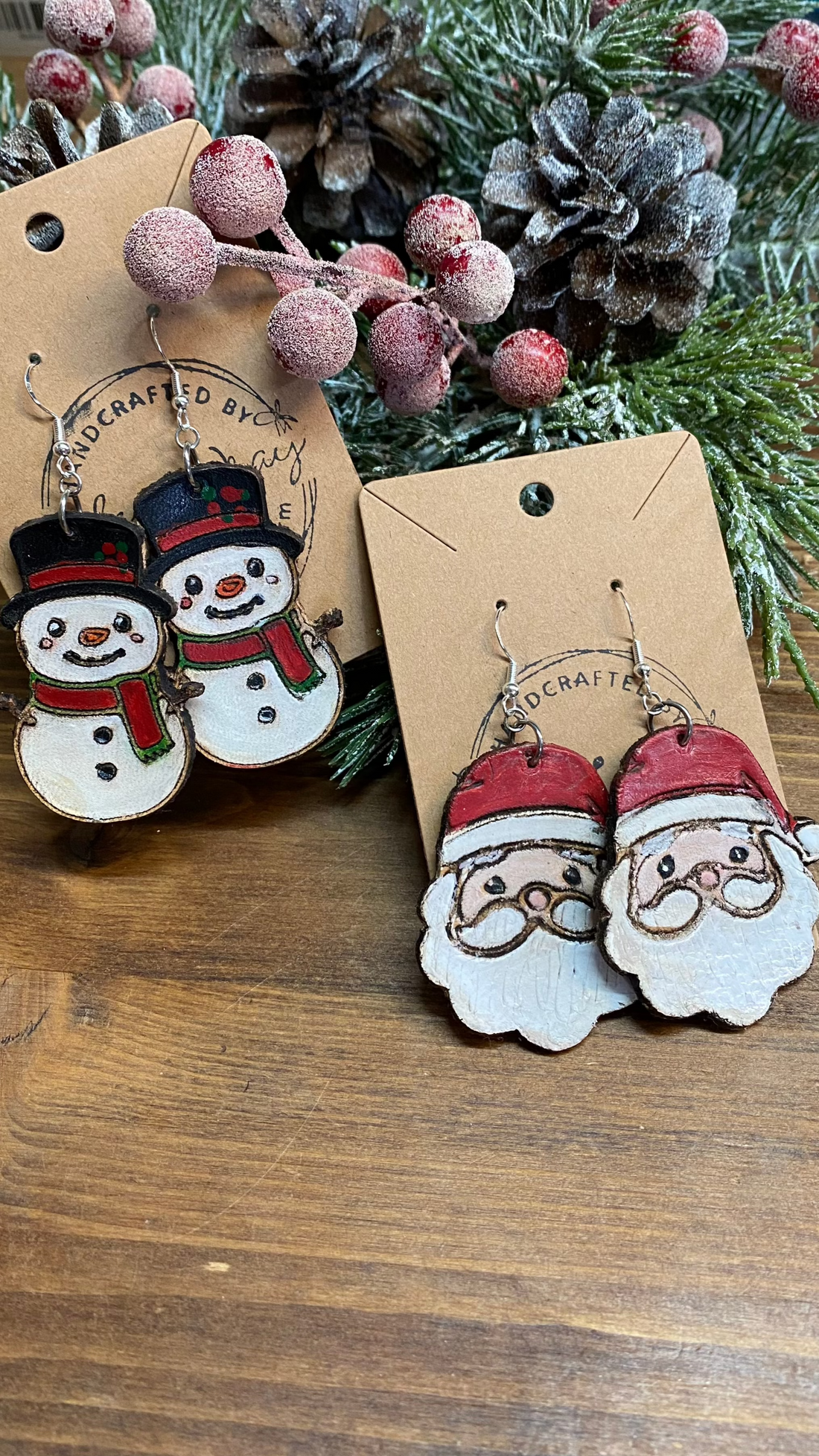 Holiday Leather Earrings